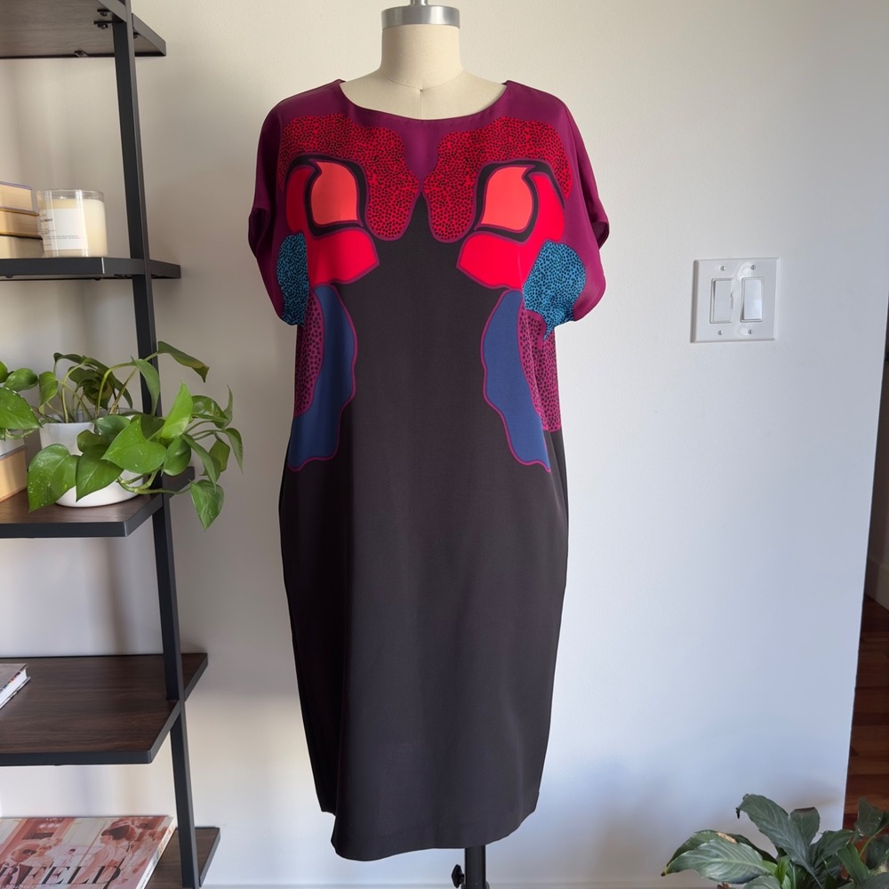 Diane Von Furstenberg Harriet Tunic Dress-Rose Gate Cerise-Womens Sze P-NWT $528